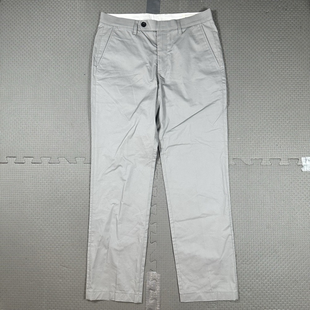 Spier & Mackay Pants Mens 30x29 Gray Slim Fit Chino Flat Front Casual